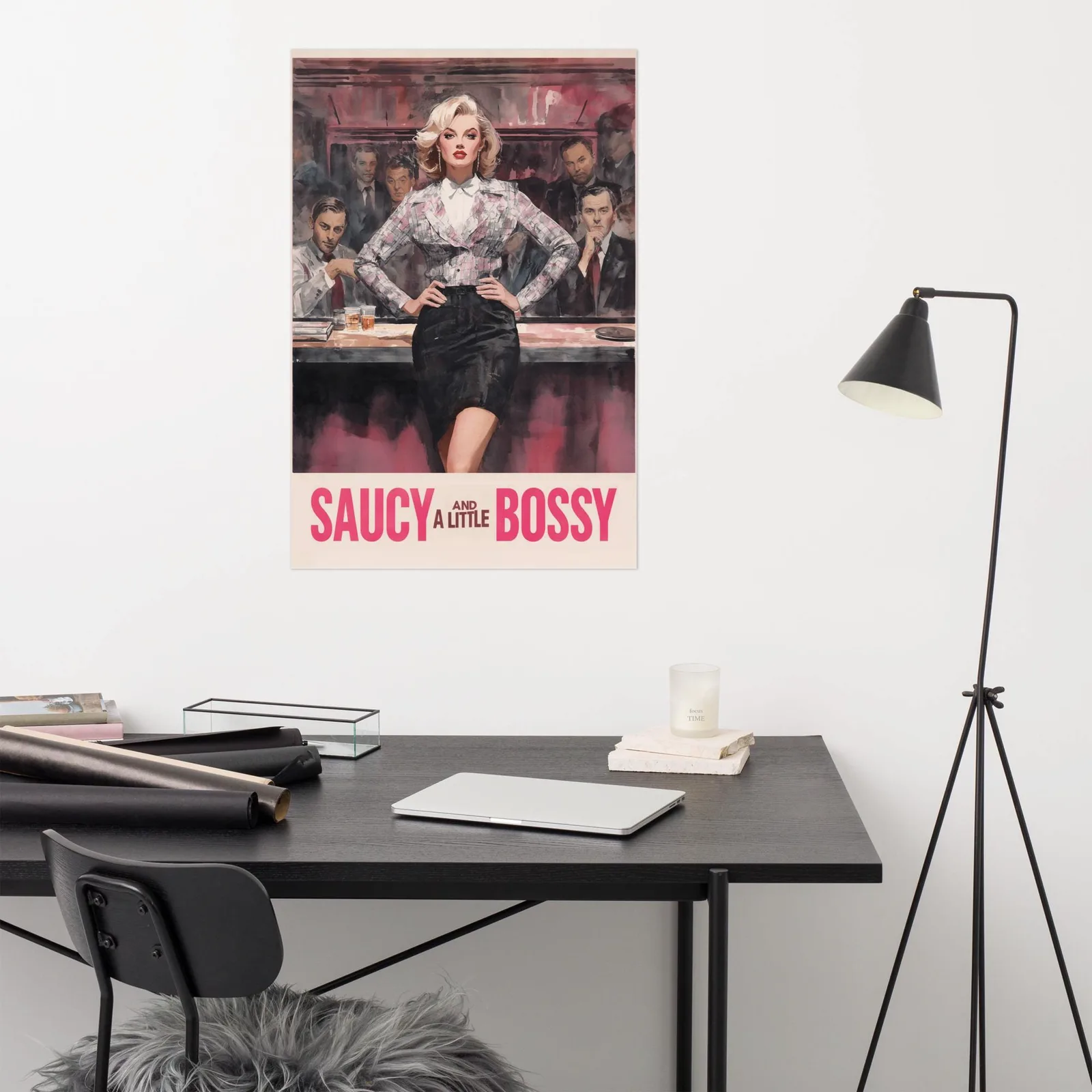 Saucy and a Little Bossy Poster: Retro Feminist Wall Art, photo 10