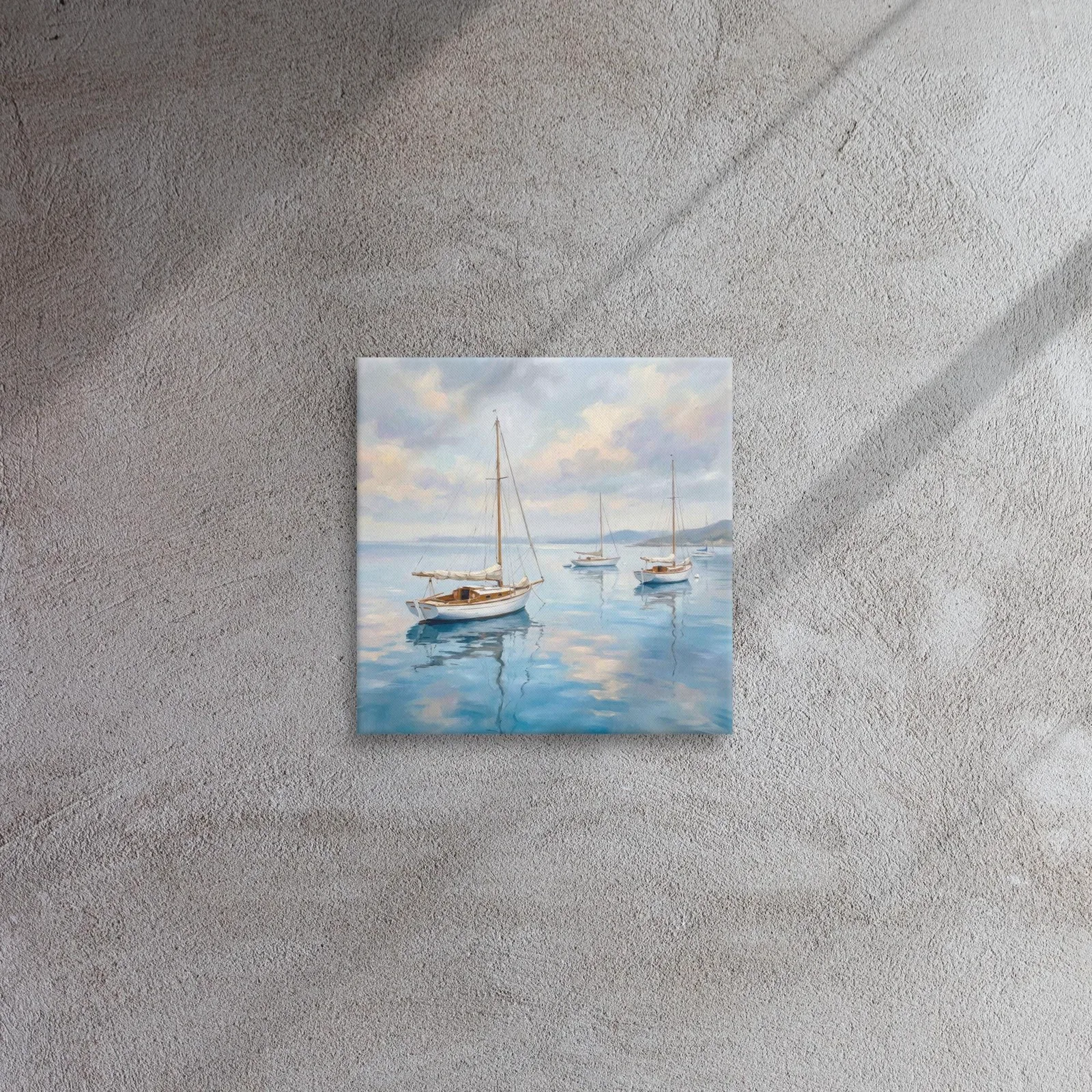Serene Seascape Thin canvas: Sailboats Coastal Ocean Decor Wall Art, photo 3