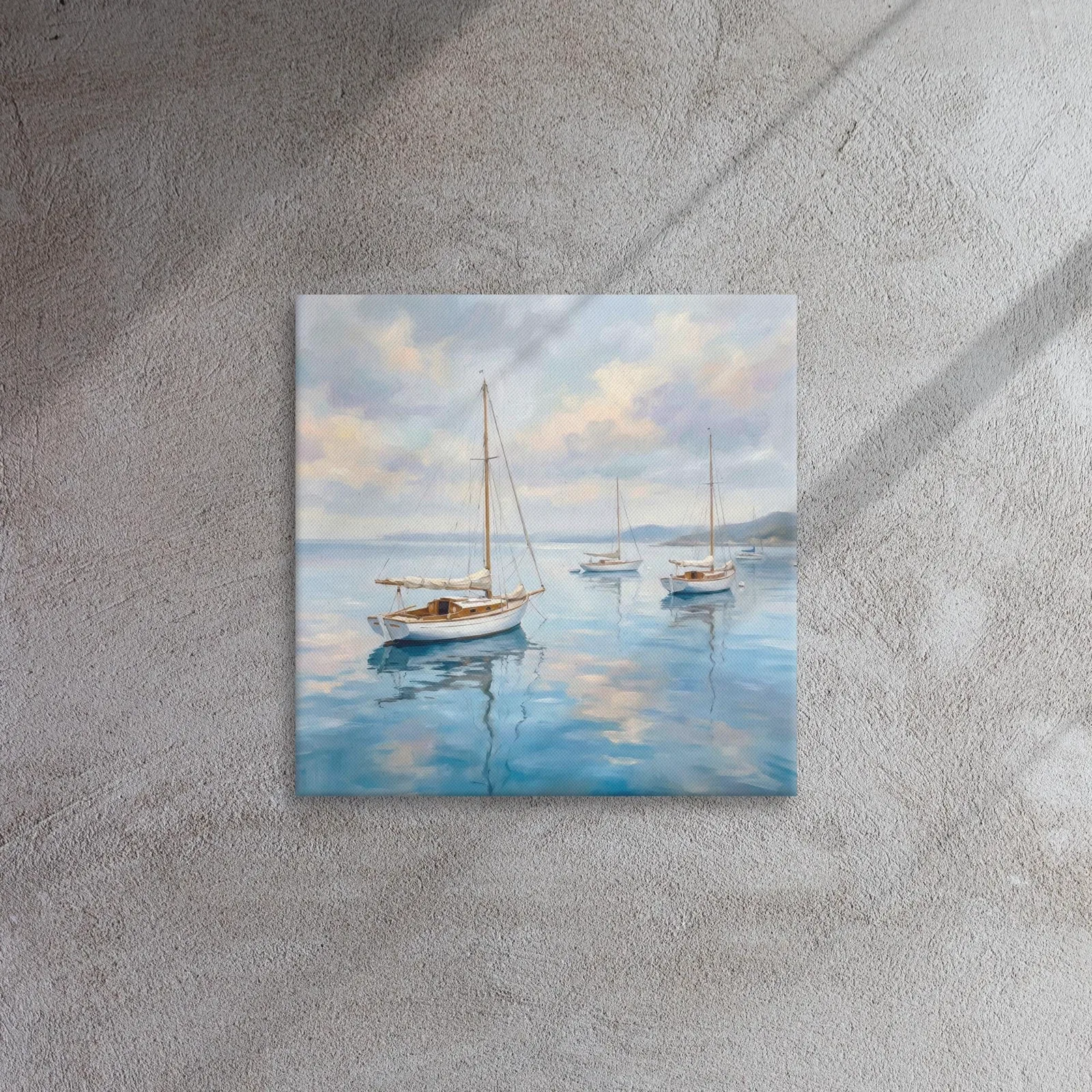 Serene Seascape Thin canvas: Sailboats Coastal Ocean Decor Wall Art, photo 4