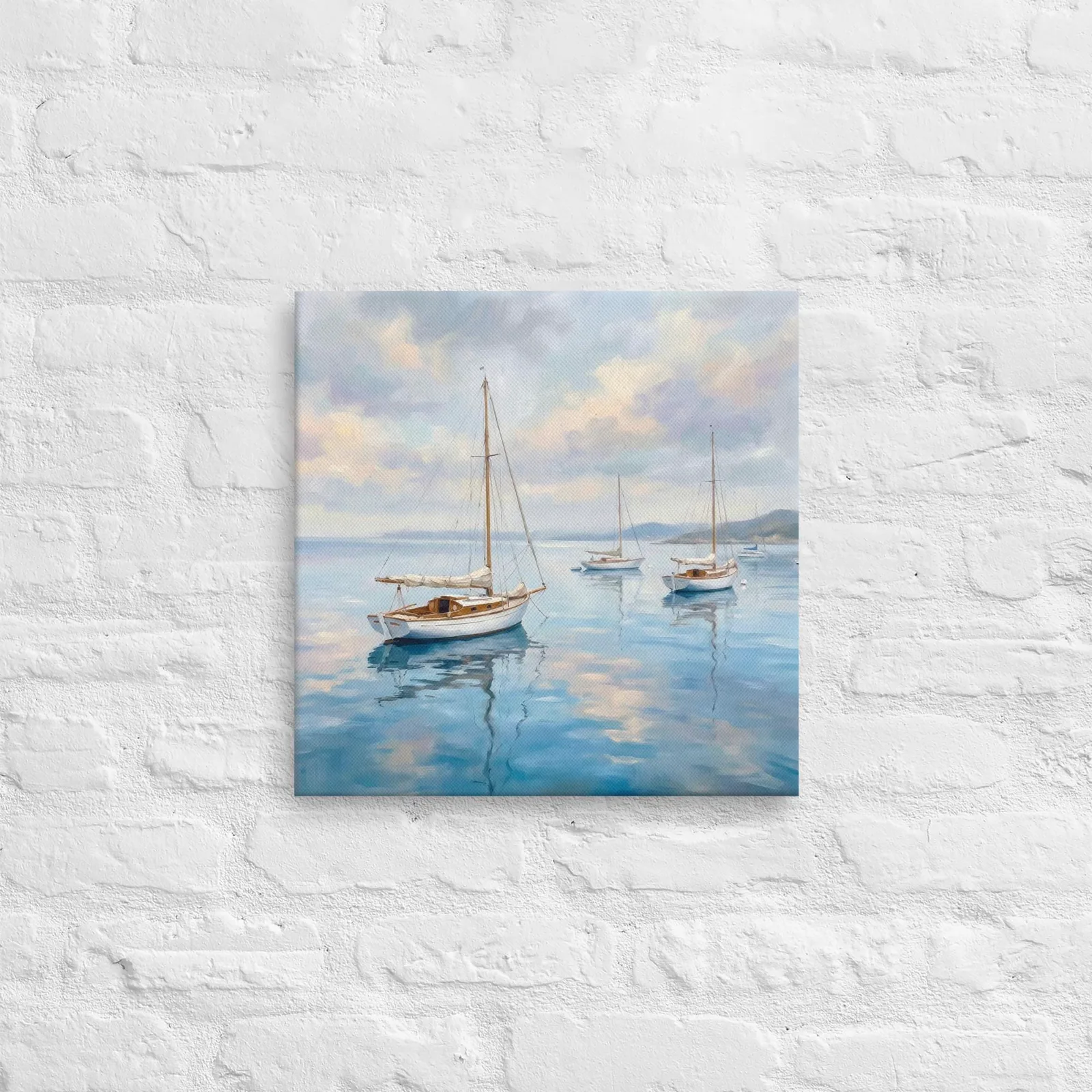 Serene Seascape Thin canvas: Sailboats Coastal Ocean Decor Wall Art, photo 8
