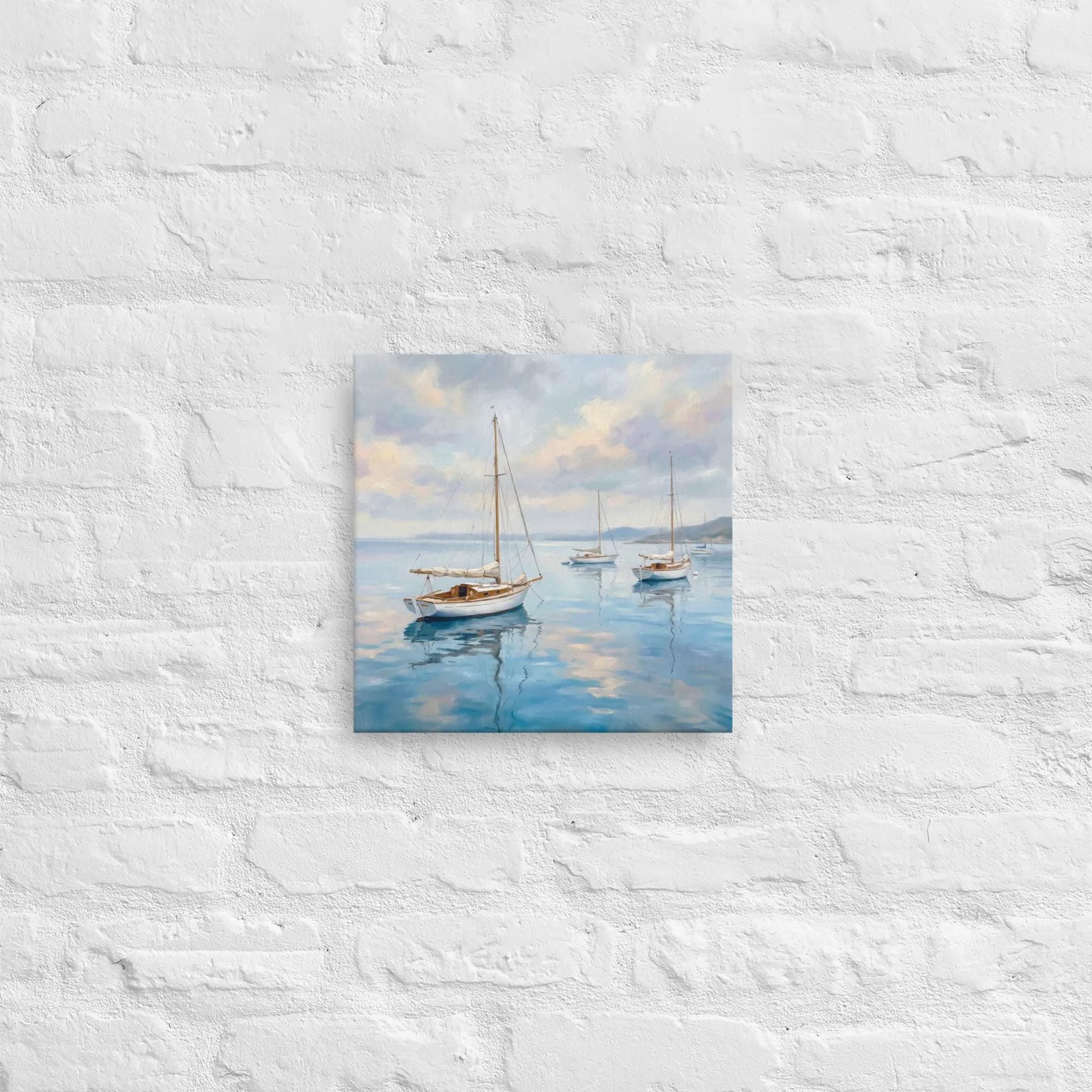 Serene Seascape Thin canvas: Sailboats Coastal Ocean Decor Wall Art, photo 7