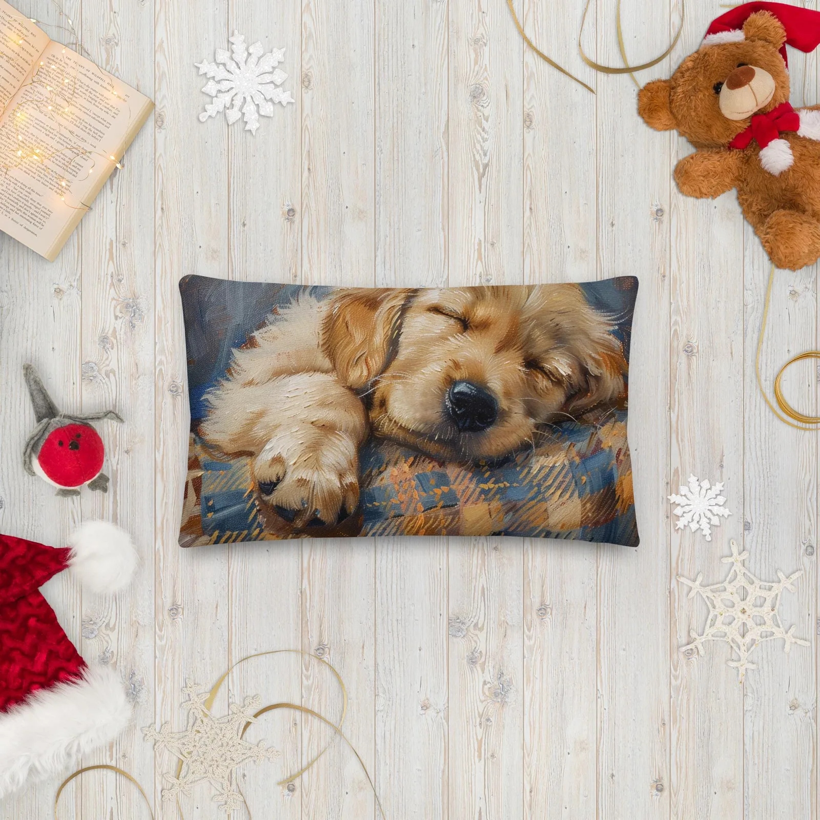 Sleeping Puppy Throw Pillow: Cozy Dog Lover Decor, photo 4