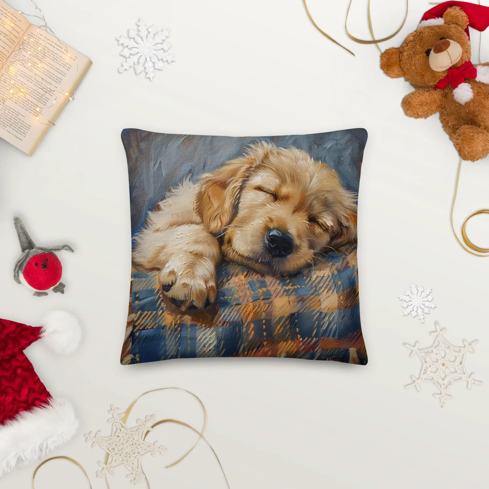 Sleeping Puppy Throw Pillow: Cozy Dog Lover Decor, photo 3
