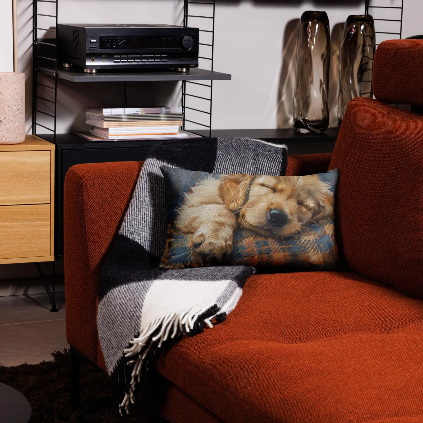 Sleeping Puppy Throw Pillow: Cozy Dog Lover Decor, photo 8