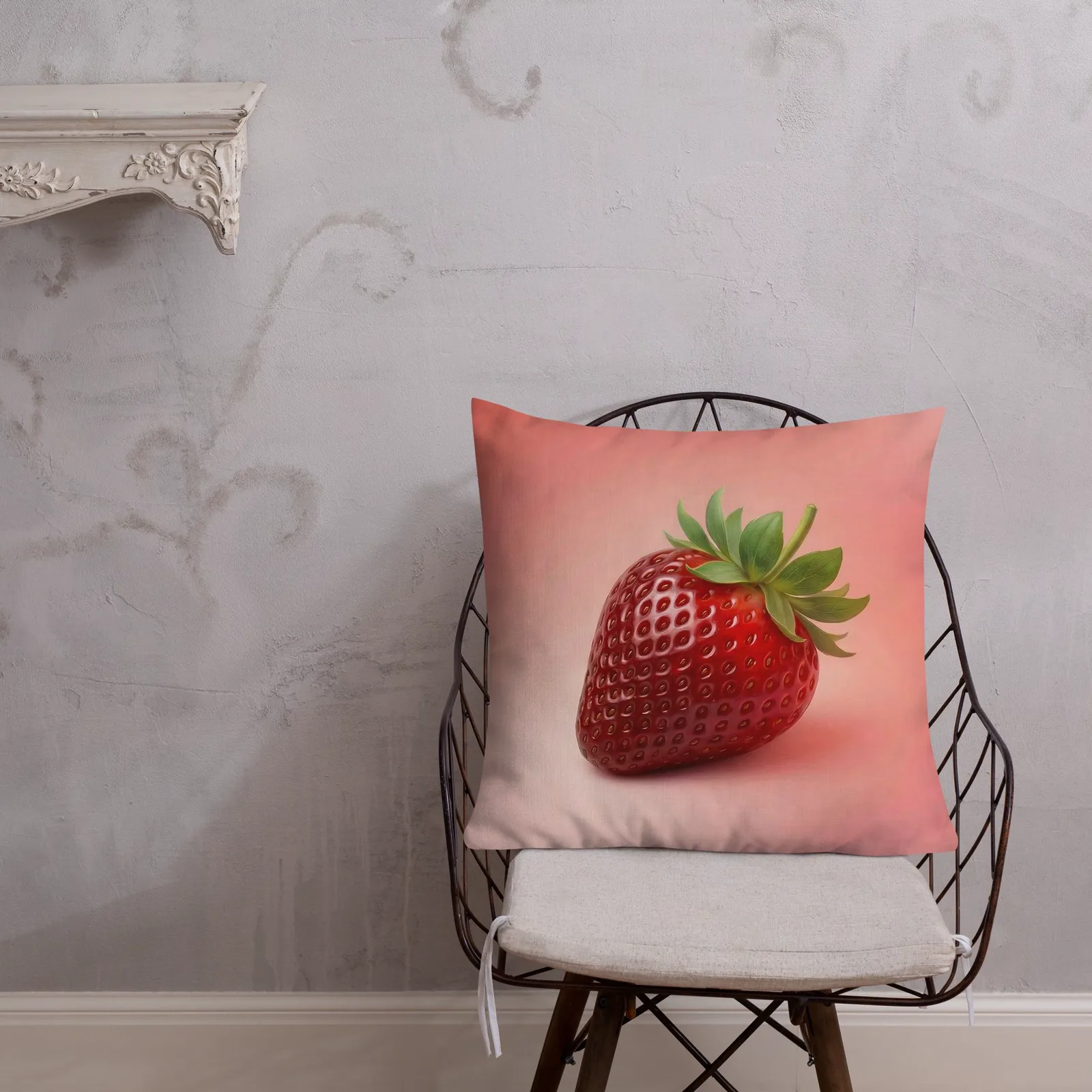 Strawberry Throw Pillow: Summer Fruit Kitchen Decor, photo 10