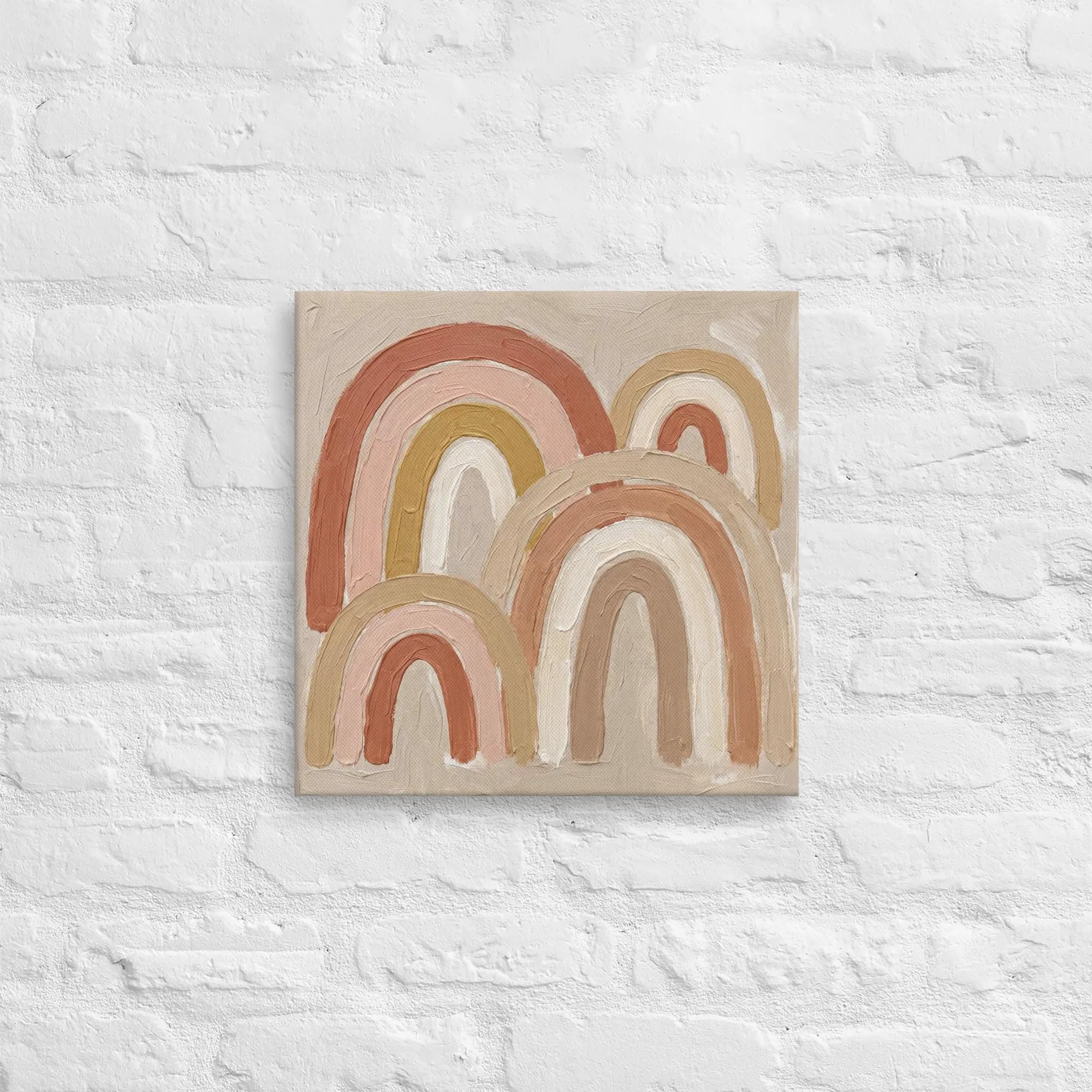 Terracotta Arches Thin Canvas: Abstract Minimalist Boho Wall Art, photo 8