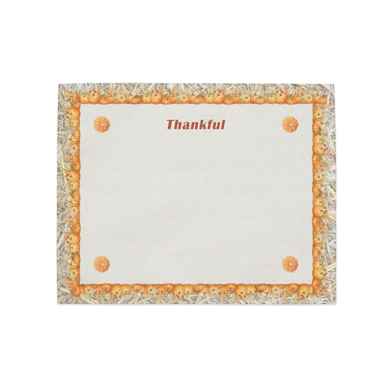 Thankful Autumn Placemats Set of 4: Fall Harvest Table Decor