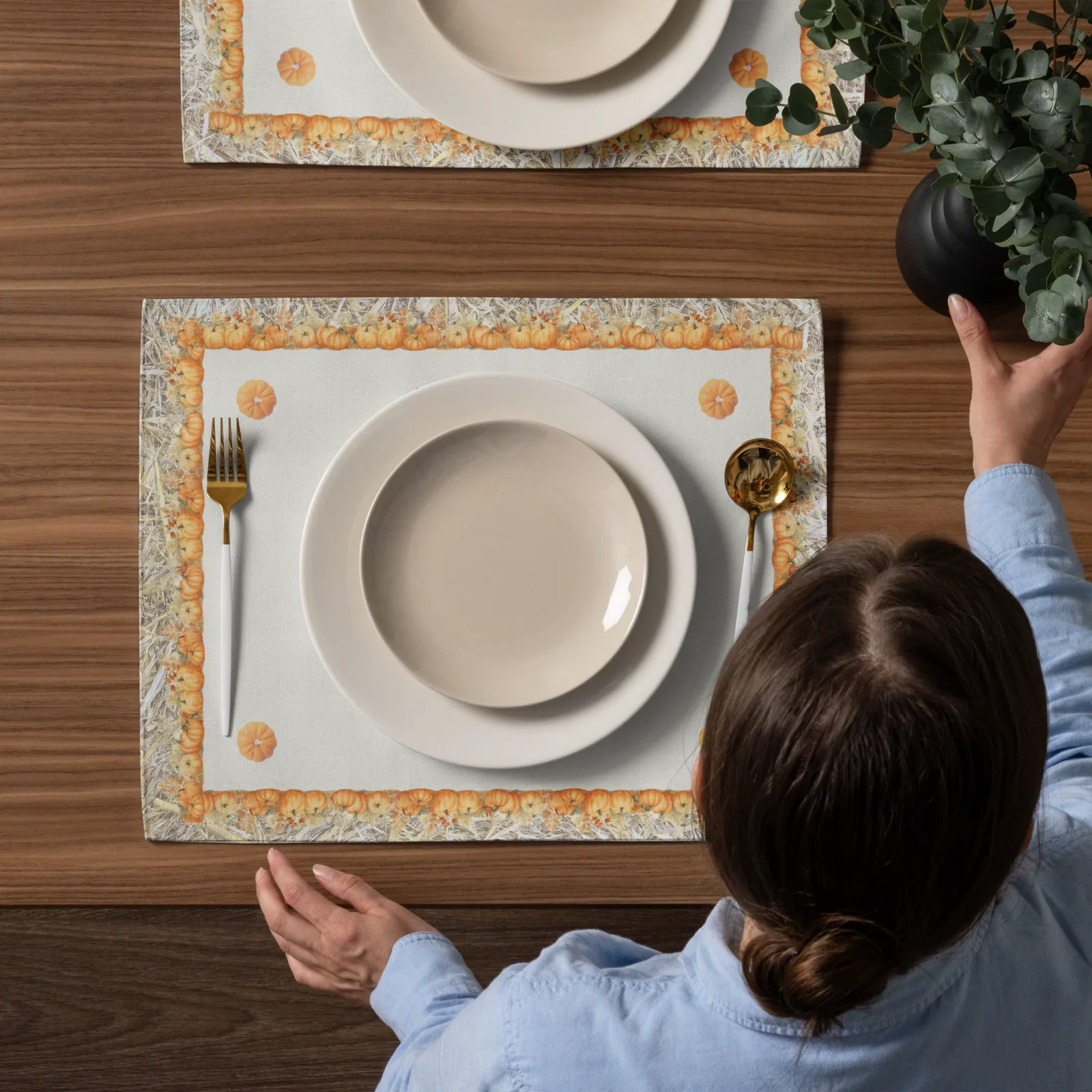 Thankful Autumn Placemats Set of 4: Fall Harvest Table Decor, photo 9