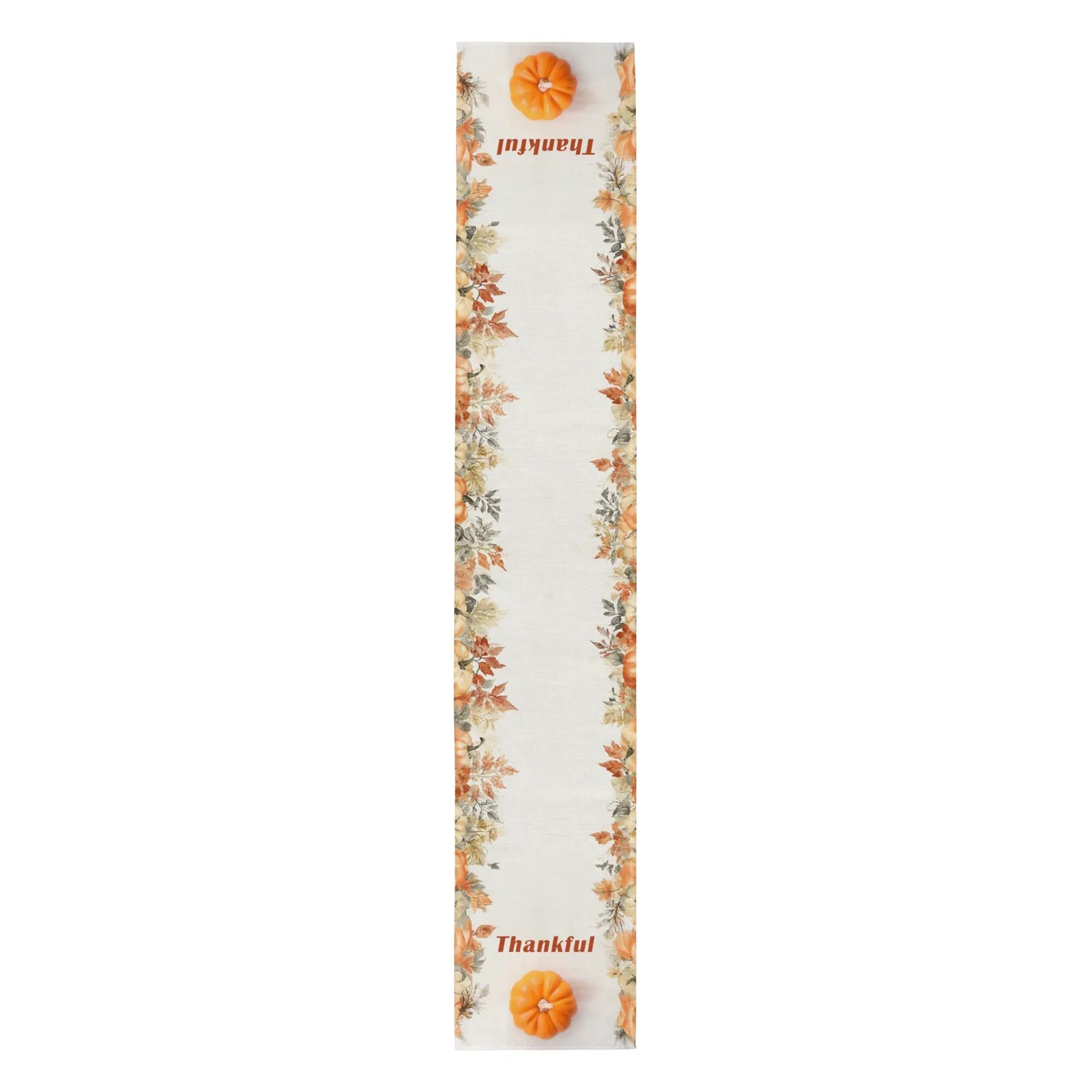 Thankful Pumpkin Table Runner: Thanksgiving Dining Decor (90x16 in), photo 3