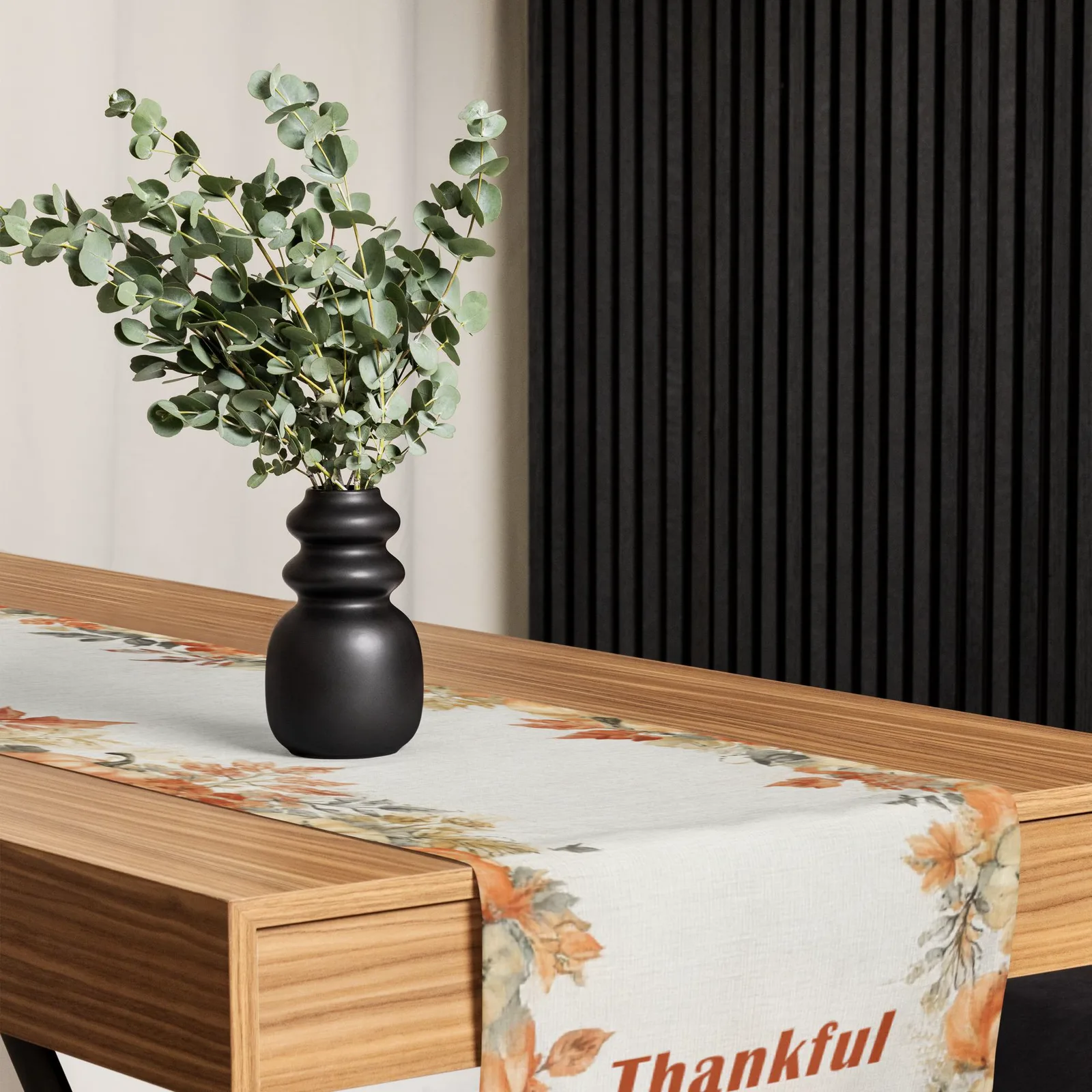 Thankful Pumpkin Table Runner: Thanksgiving Dining Decor (90x16 in), photo 6