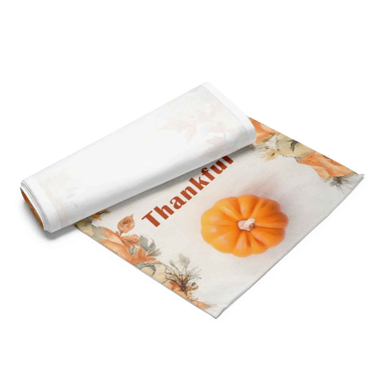 Thankful Pumpkin Table Runner: Thanksgiving Dining Decor (90x16 in), photo 5