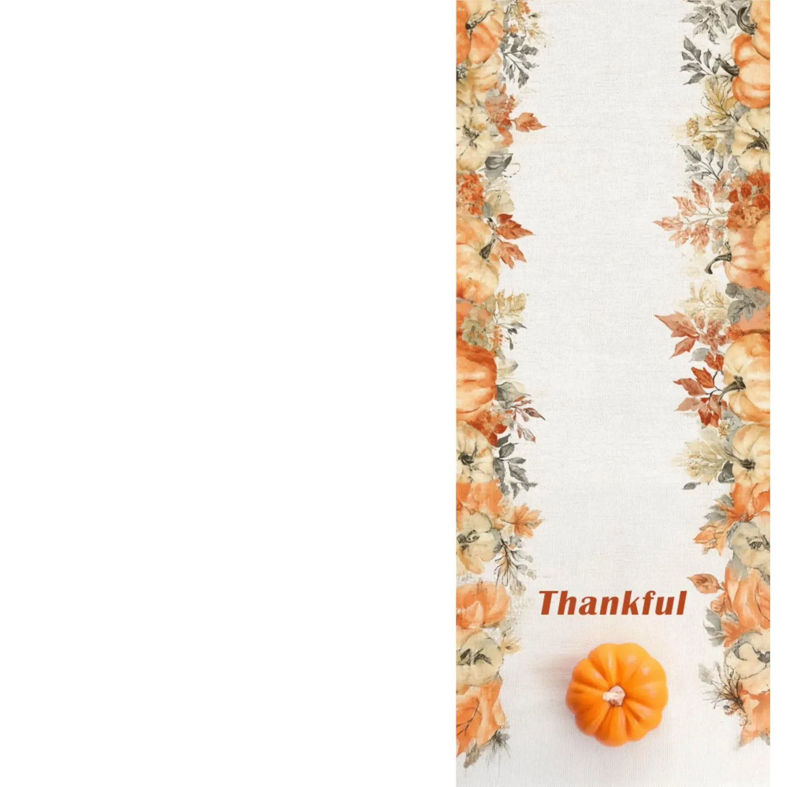 Thankful Pumpkin Table Runner: Thanksgiving Dining Decor (90x16 in), photo 7