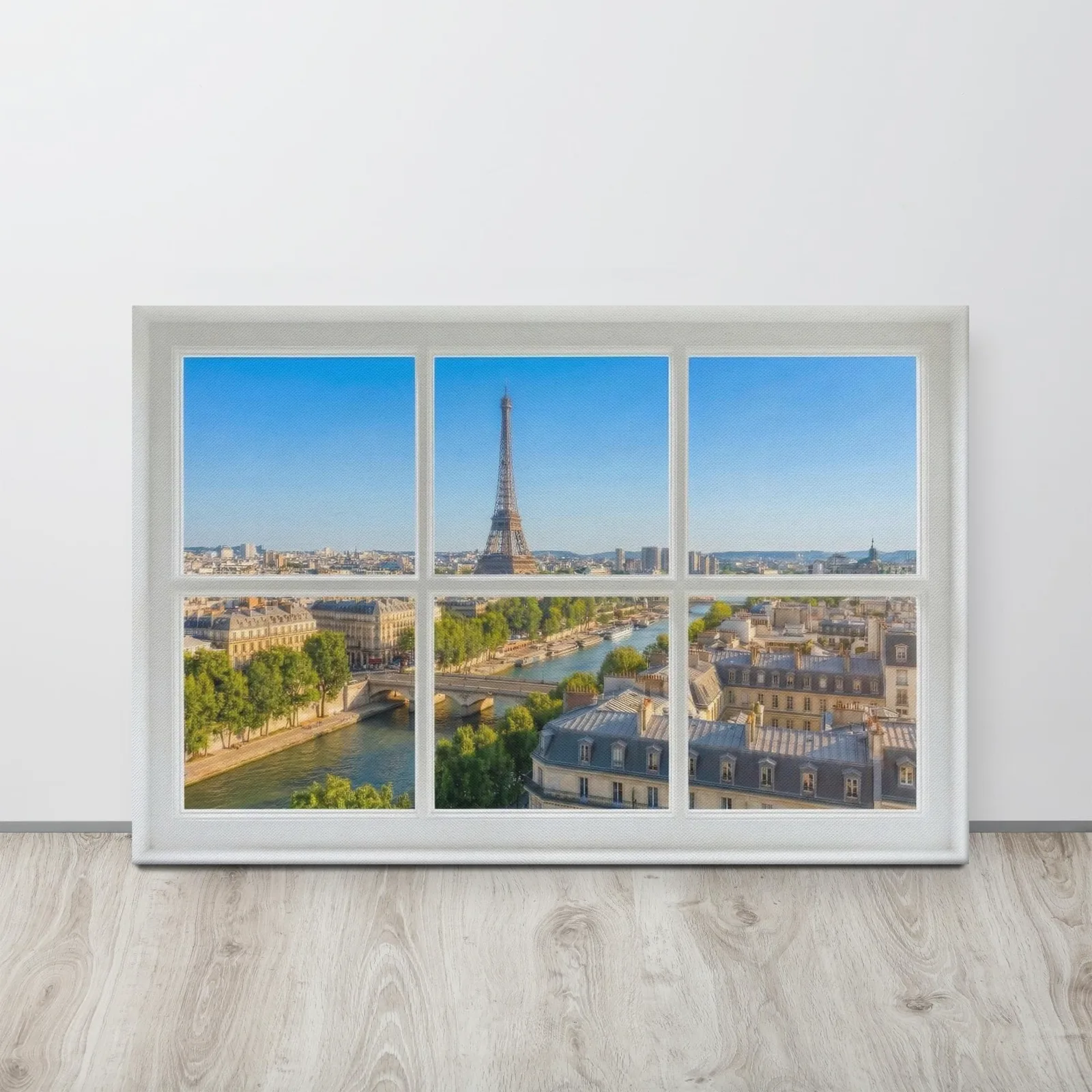 Thin Canvas Eiffel Tower Window View : Paris View Decor Wall Art, photo 7