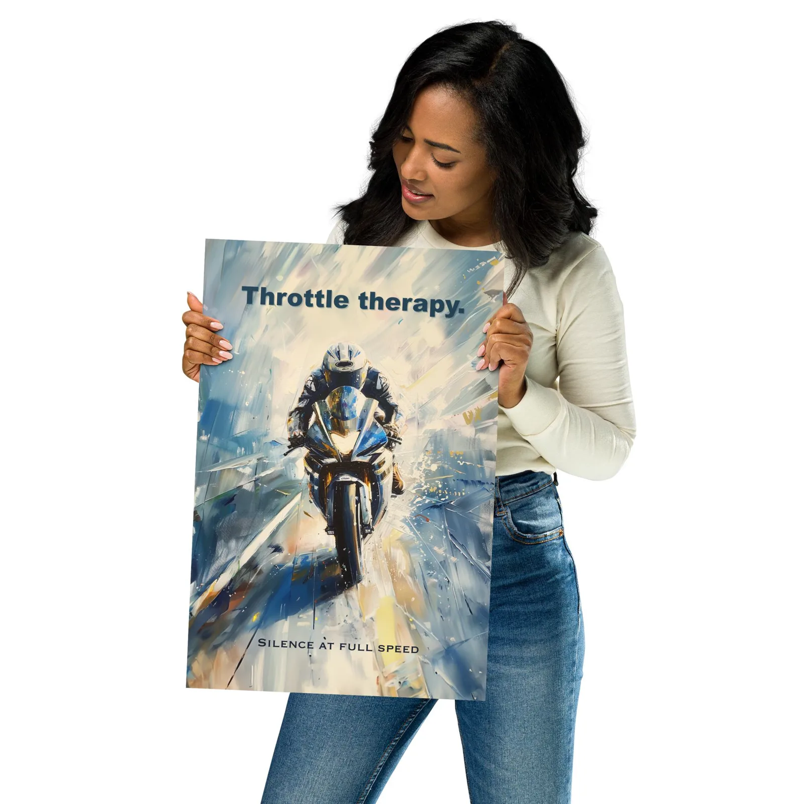 Throttle Therapy Poster: Motorcyclist Racing Wall Art, photo 3
