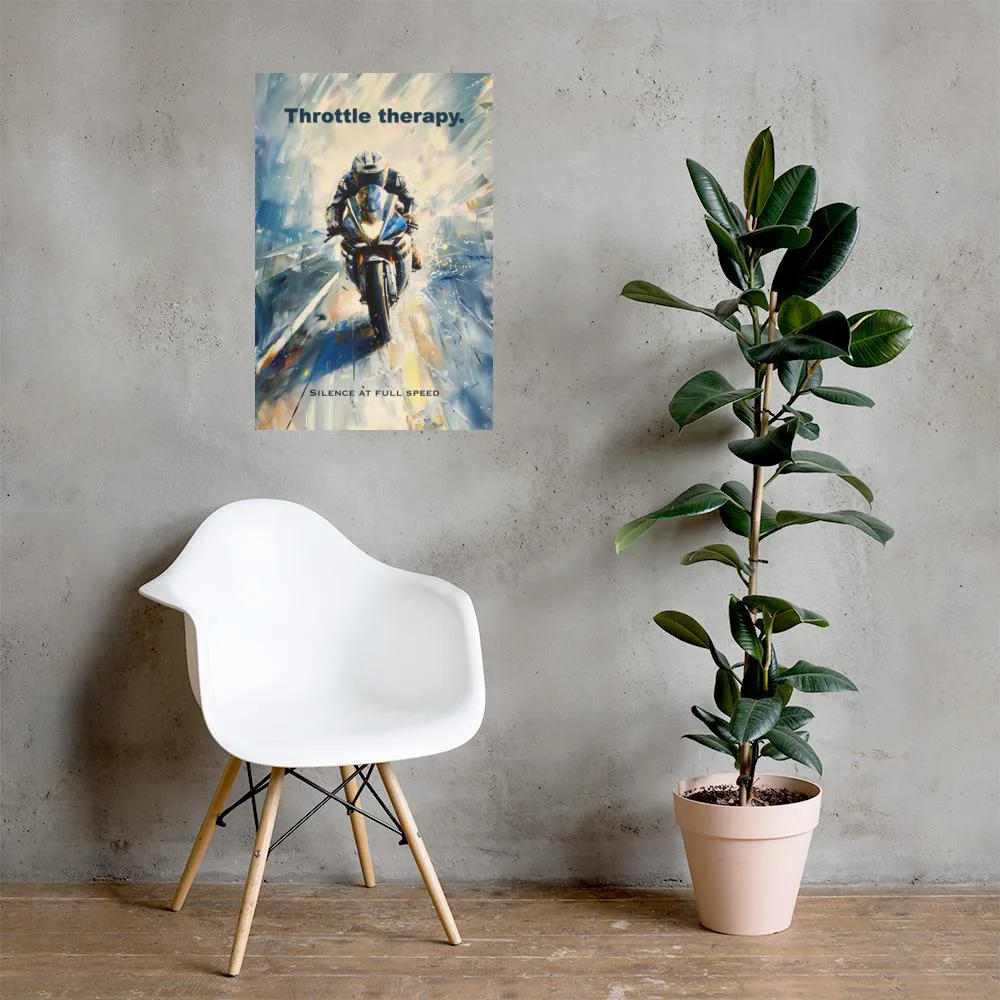 Throttle Therapy Poster: Motorcyclist Racing Wall Art, photo 5