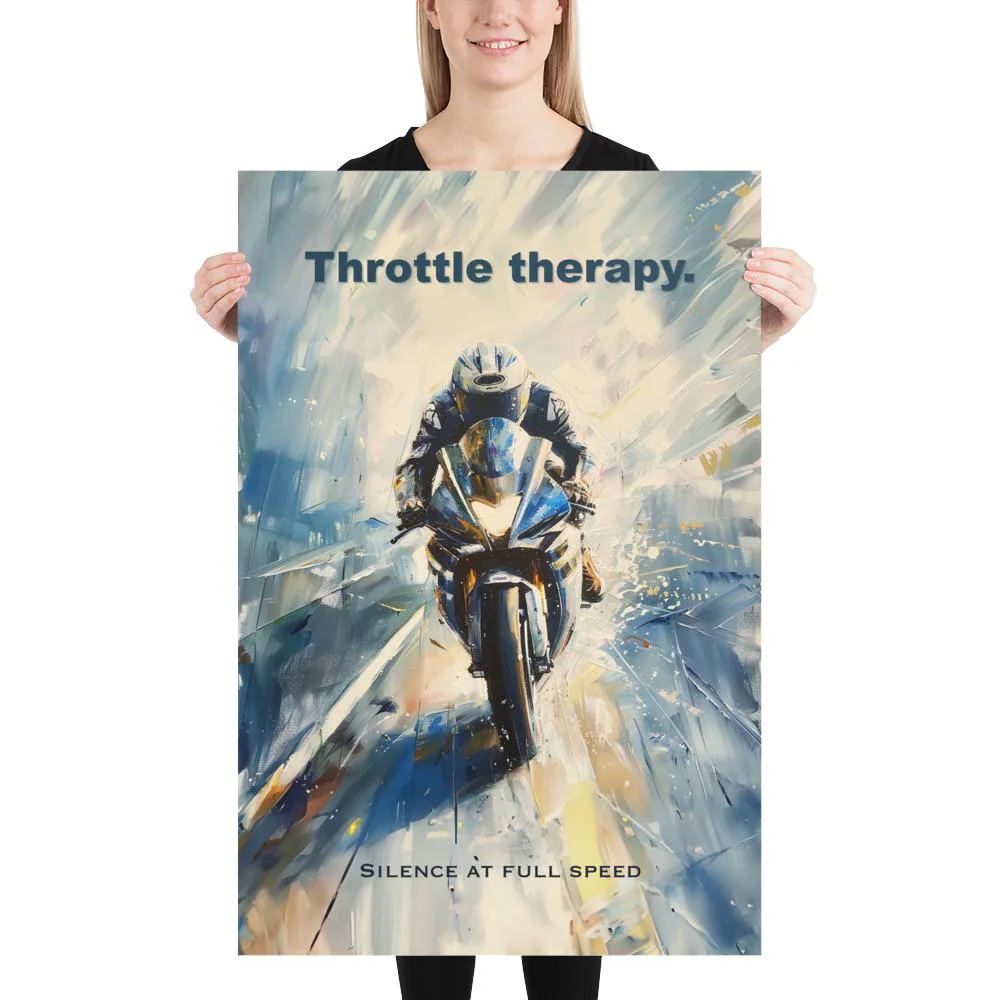 Throttle Therapy Poster: Motorcyclist Racing Wall Art, photo 4