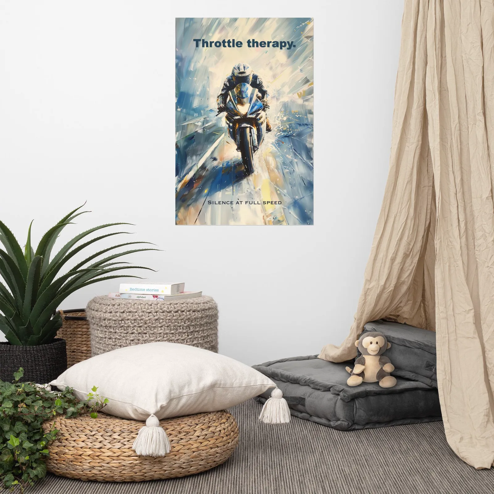 Throttle Therapy Poster: Motorcyclist Racing Wall Art, photo 7