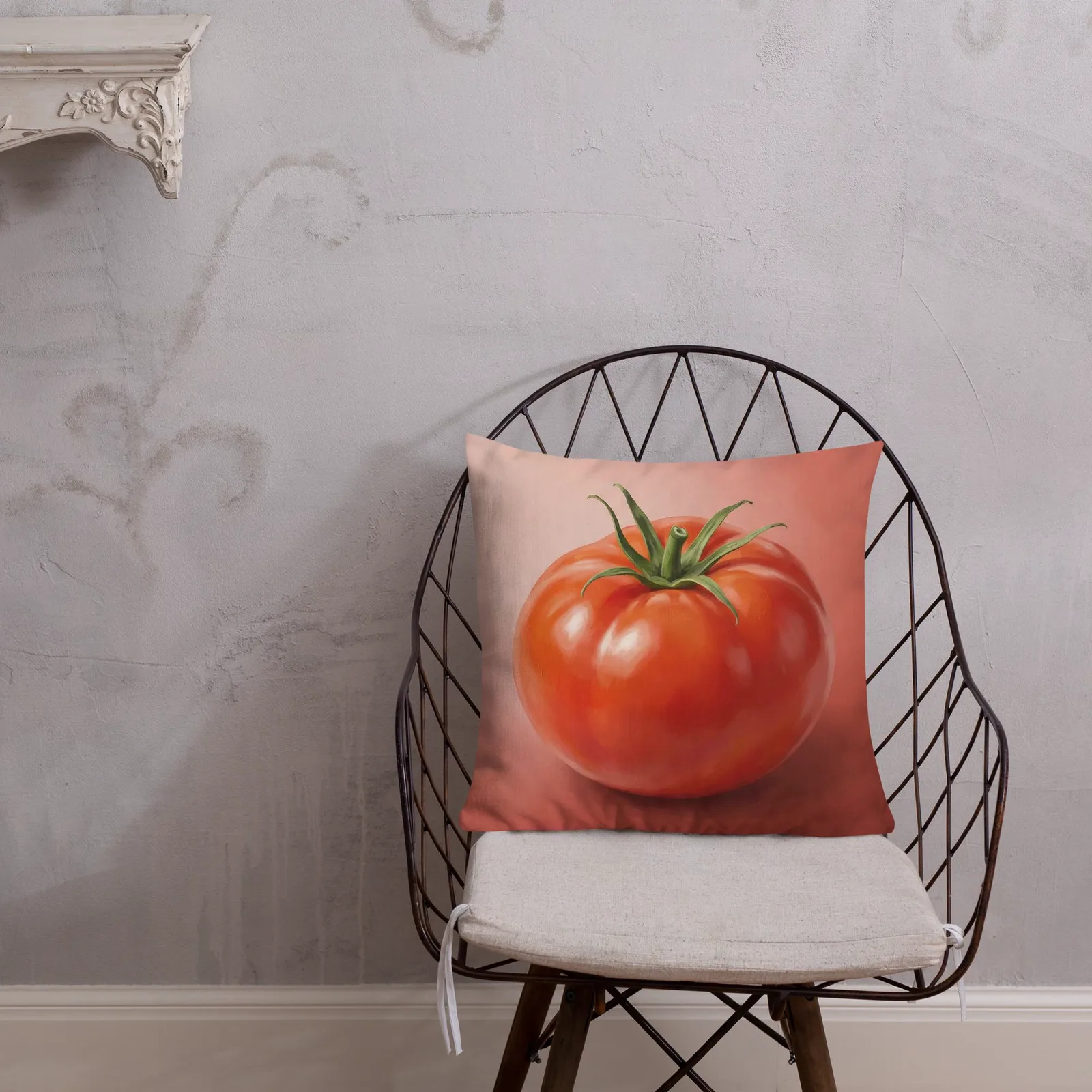 Tomato Throw Pillow: Mediterranean Kitchen Summer Decor, photo 6