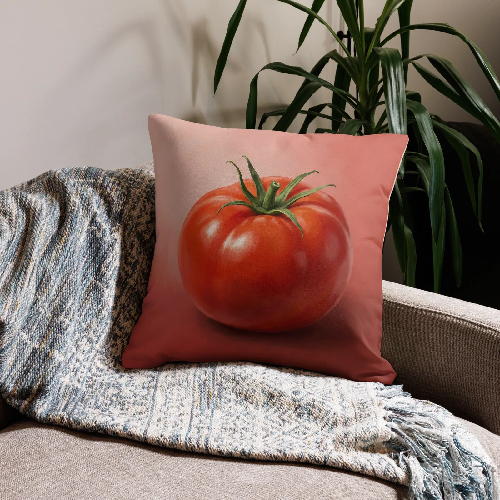 Tomato Throw Pillow: Mediterranean Kitchen Summer Decor, photo 9