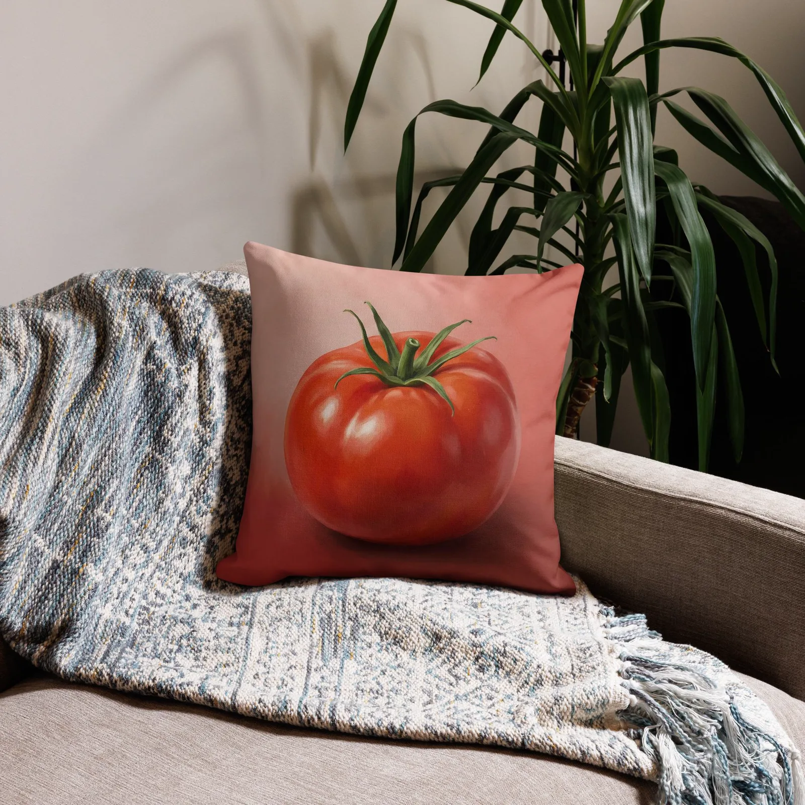 Tomato Throw Pillow: Mediterranean Kitchen Summer Decor, photo 8