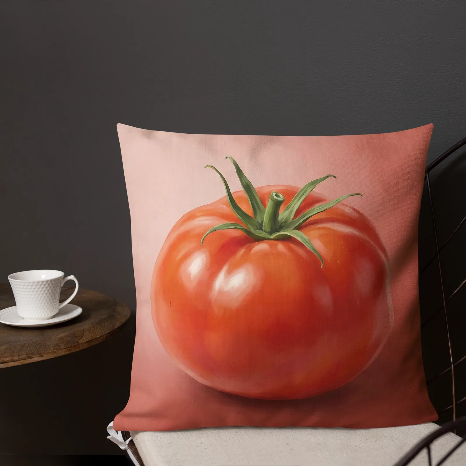 Tomato Throw Pillow: Mediterranean Kitchen Summer Decor, photo 4