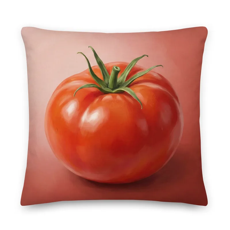 Tomato Throw Pillow: Mediterranean Kitchen Summer Decor