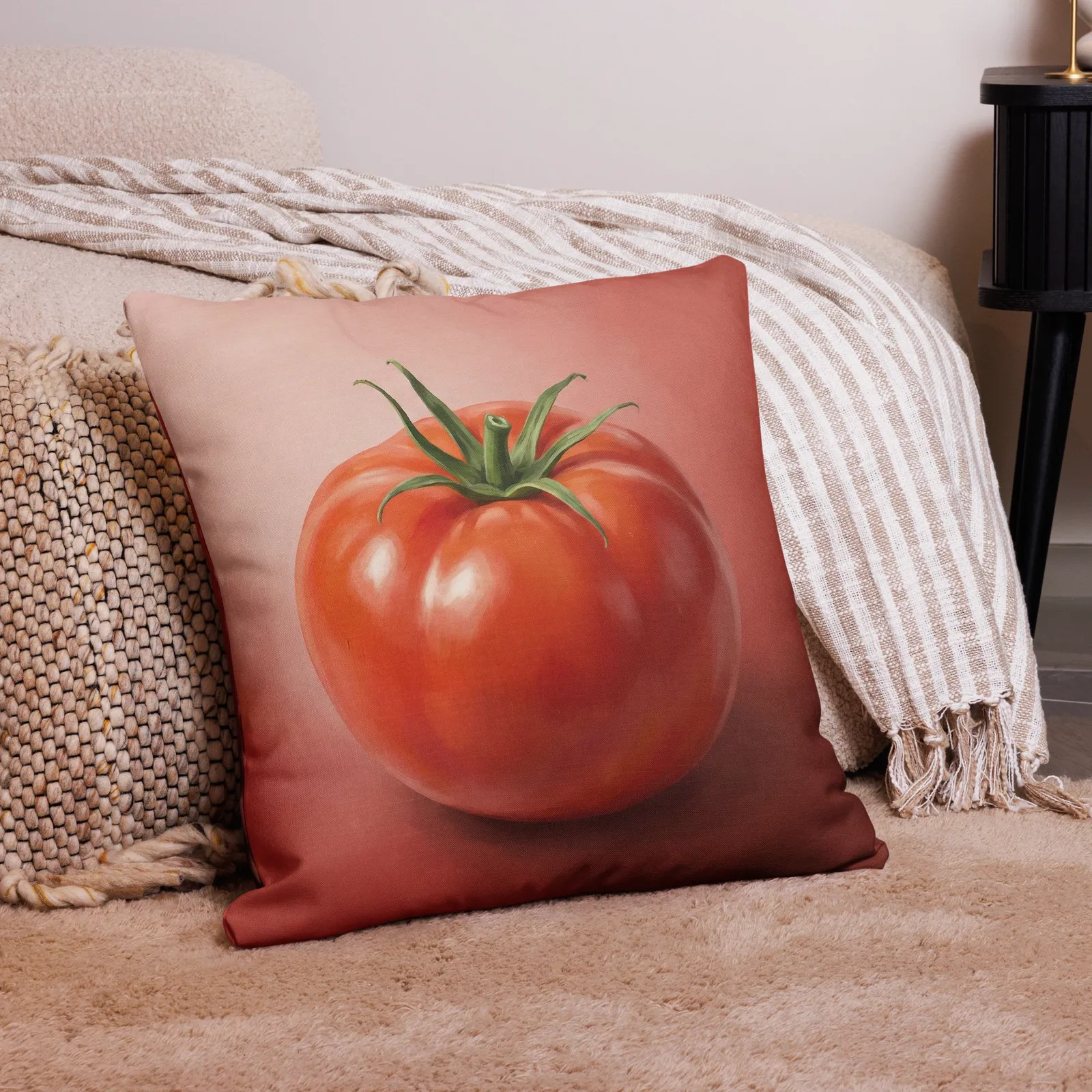 Tomato Throw Pillow: Mediterranean Kitchen Summer Decor, photo 2