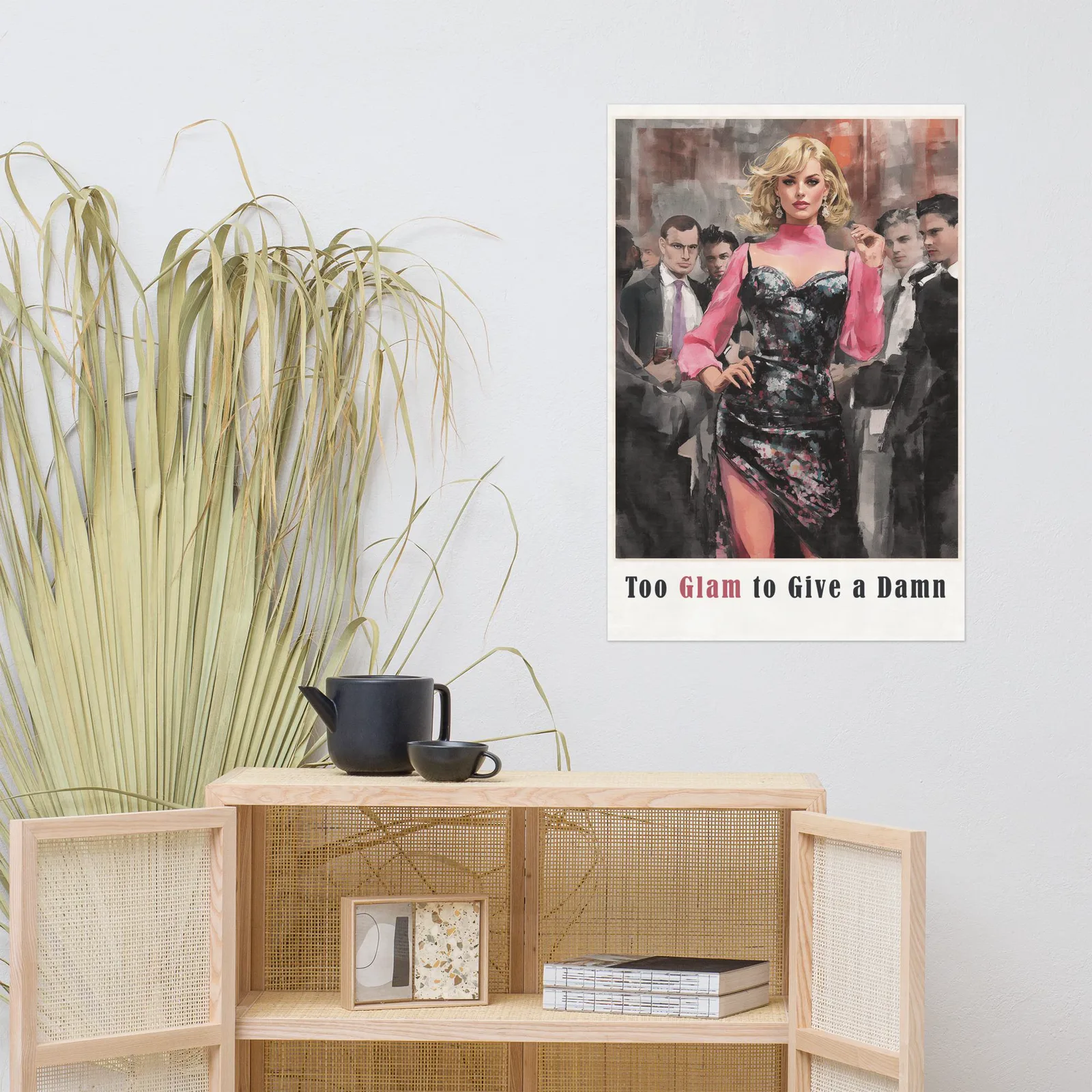 Too Glam to Give a Damn Poster: Retro Fashion Wall Art, photo 8