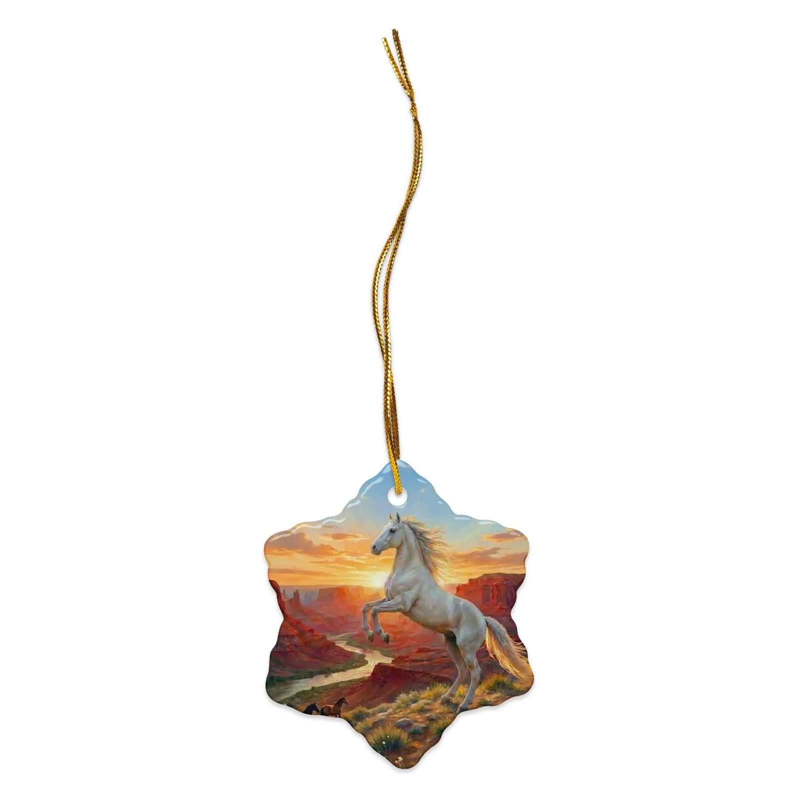 White Horse Canyon Ornament: Western Christmas Decor, photo 3