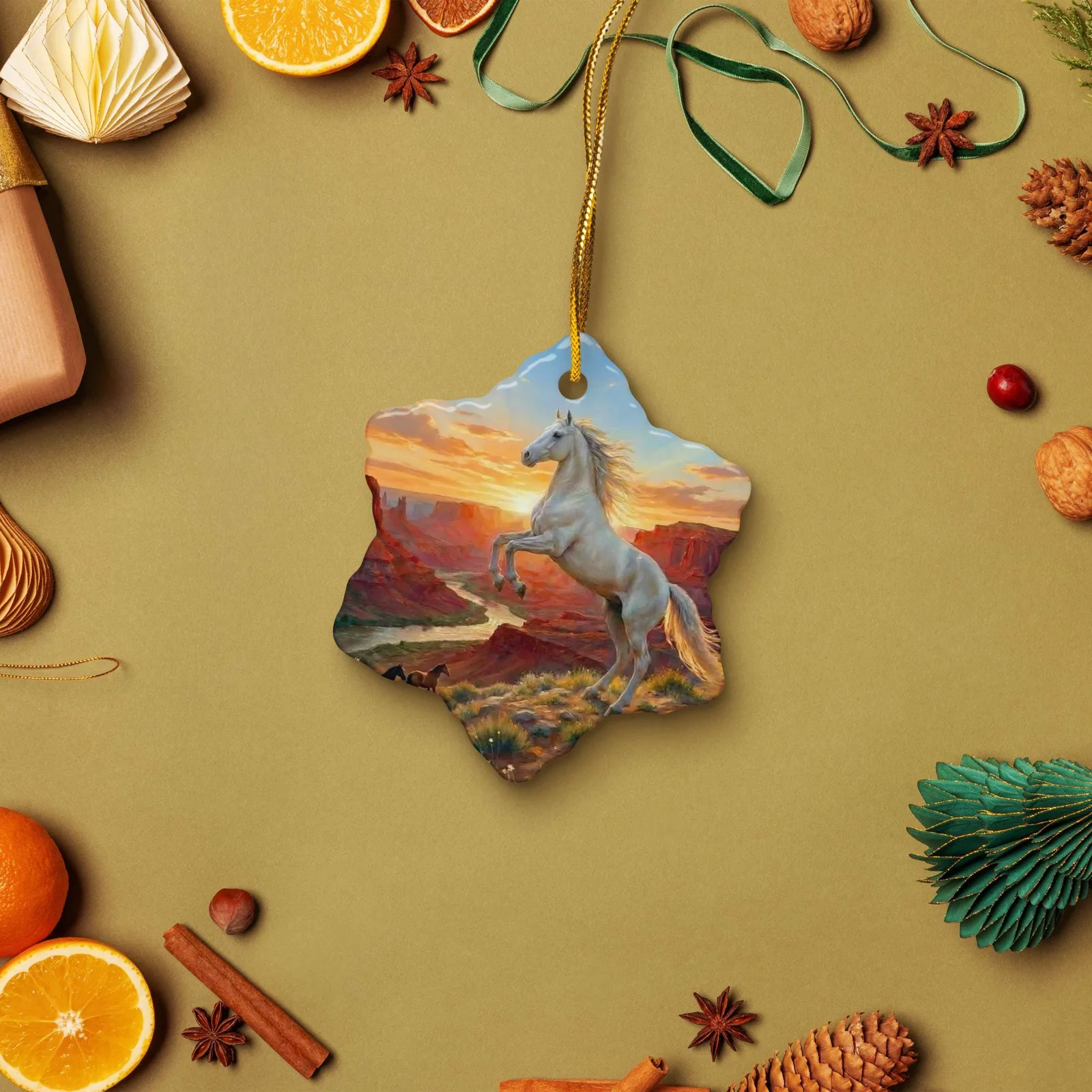 White Horse Canyon Ornament: Western Christmas Decor, photo 4