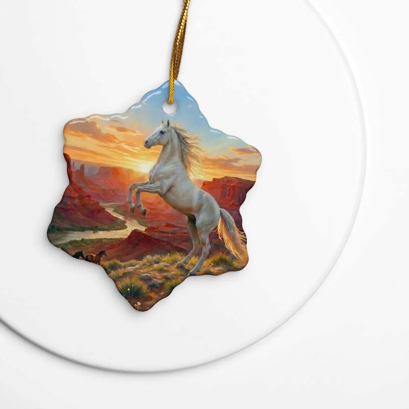 White Horse Canyon Ornament: Western Christmas Decor, photo 5