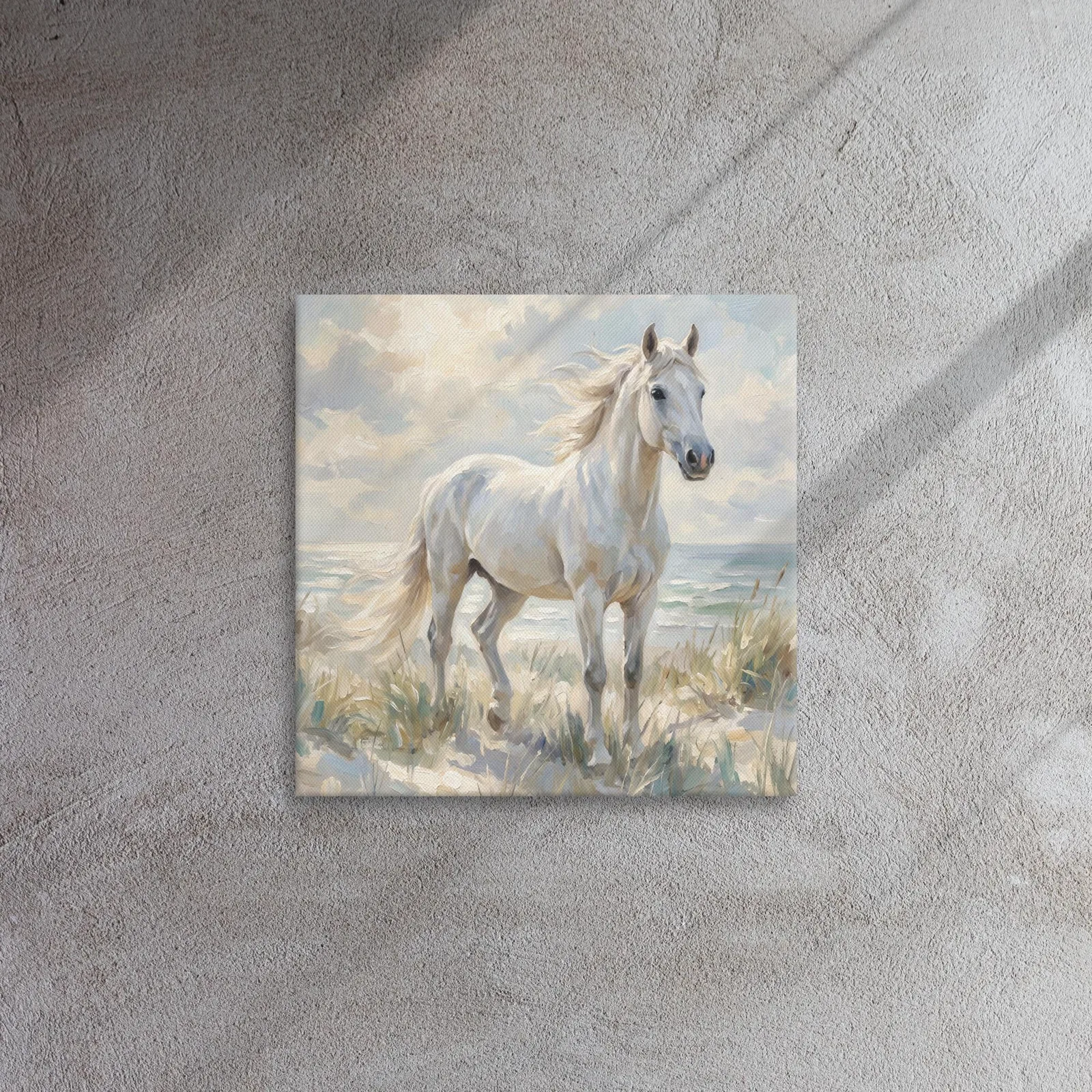 White Horse Thin Canvas: Horse Lover Gift Wall Art, photo 7