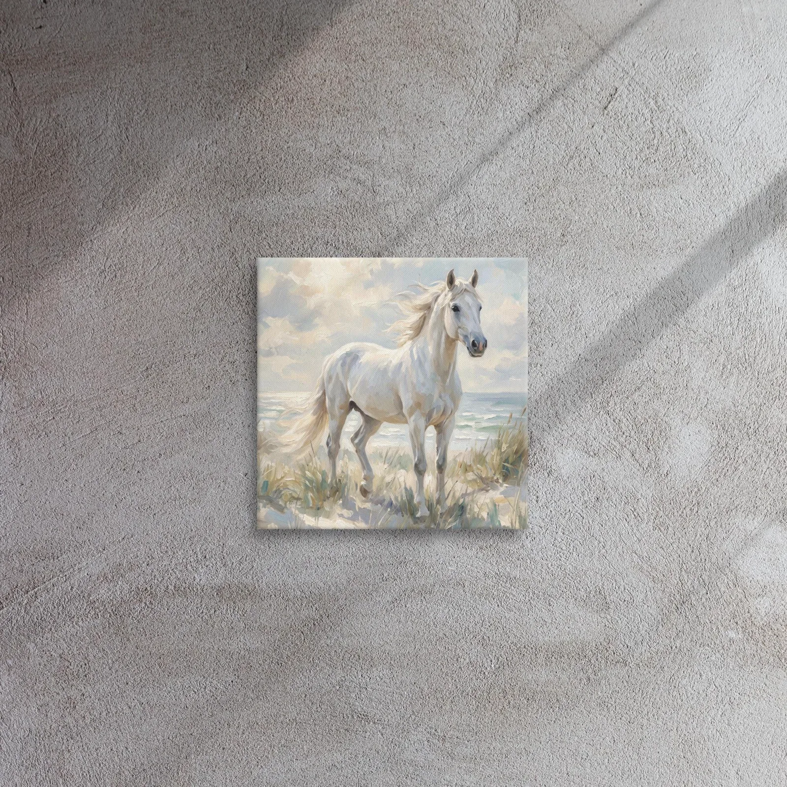 White Horse Thin Canvas: Horse Lover Gift Wall Art, photo 6
