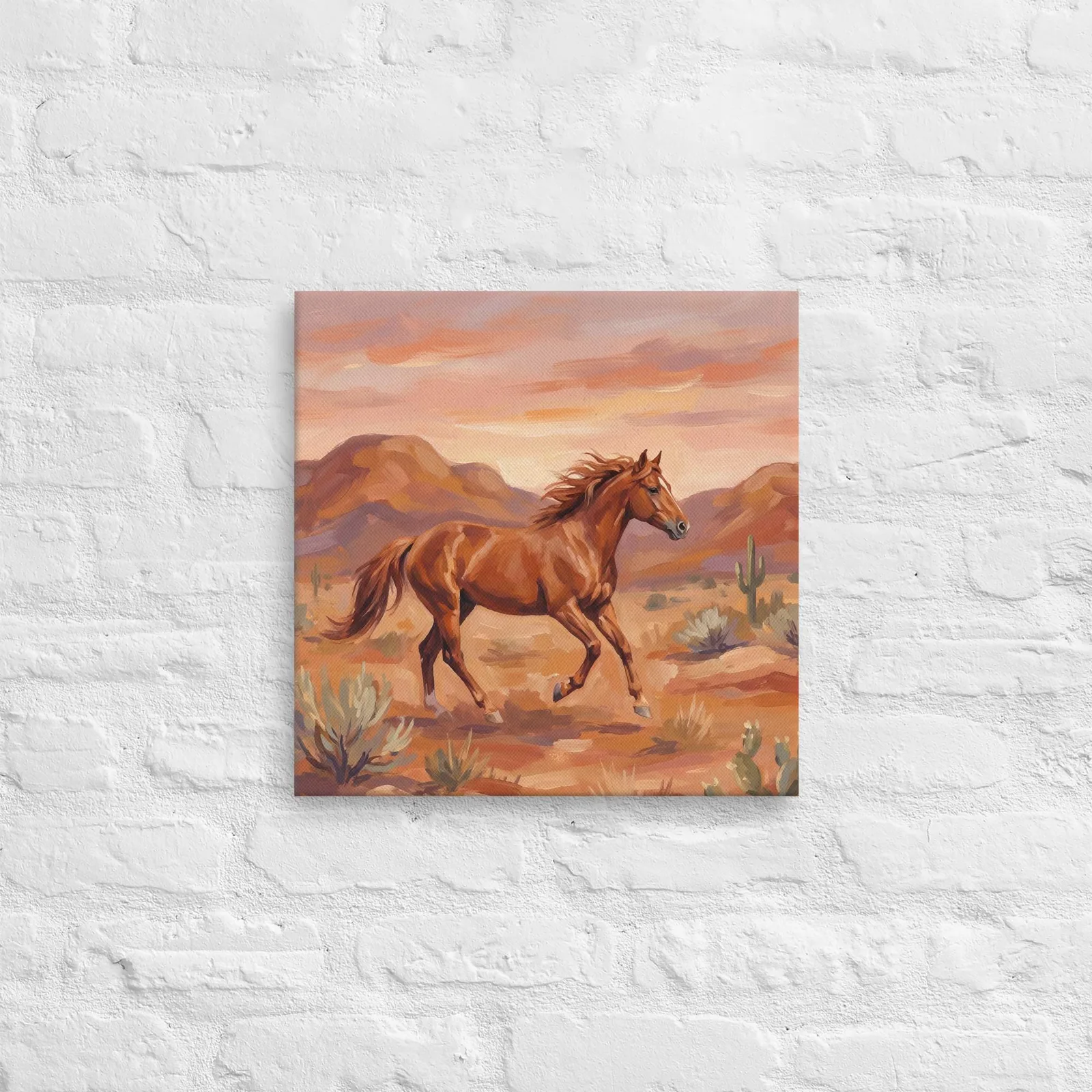 Wild Mustang Thin Canvas: Desert Horse Wall Art, photo 8