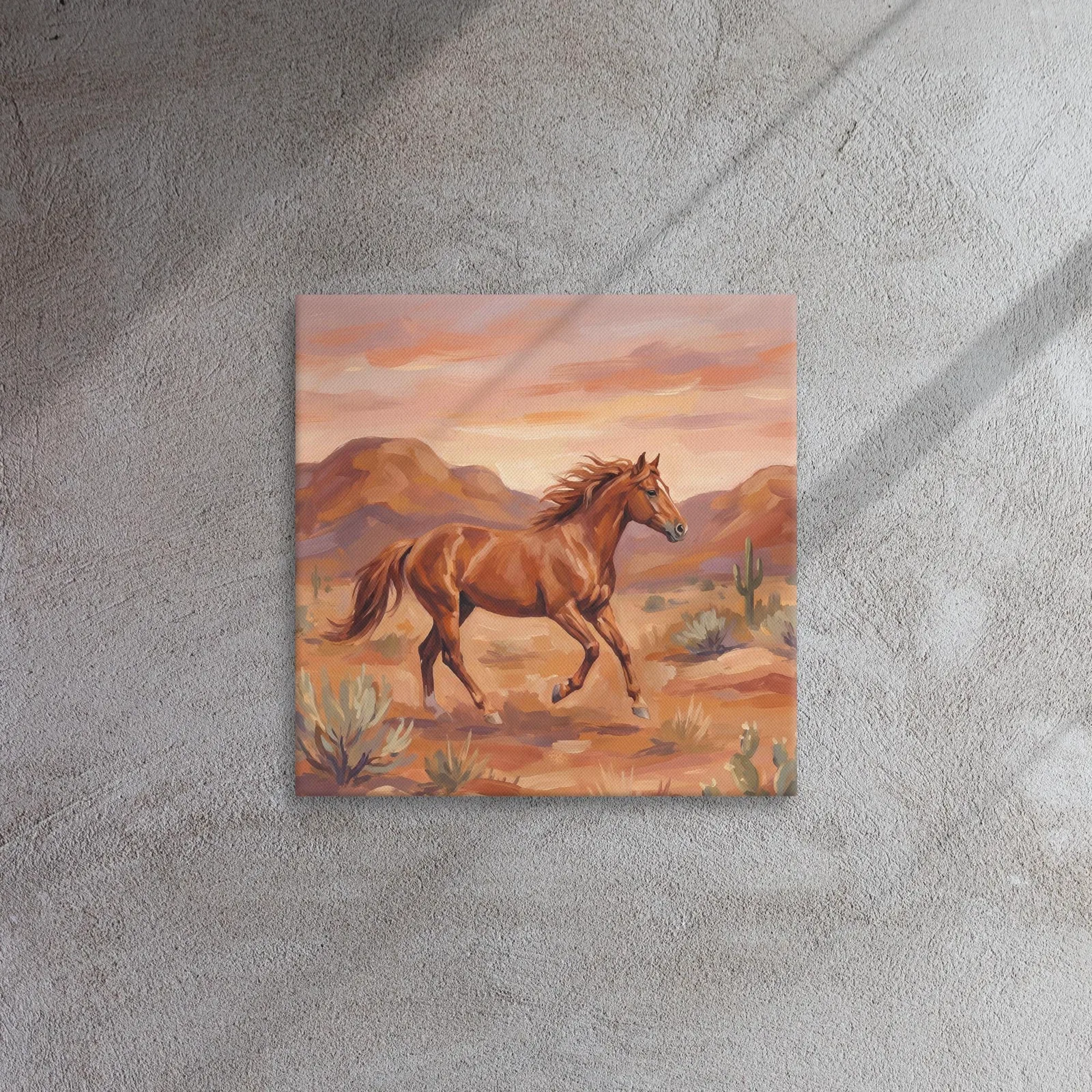 Wild Mustang Thin Canvas: Desert Horse Wall Art, photo 4