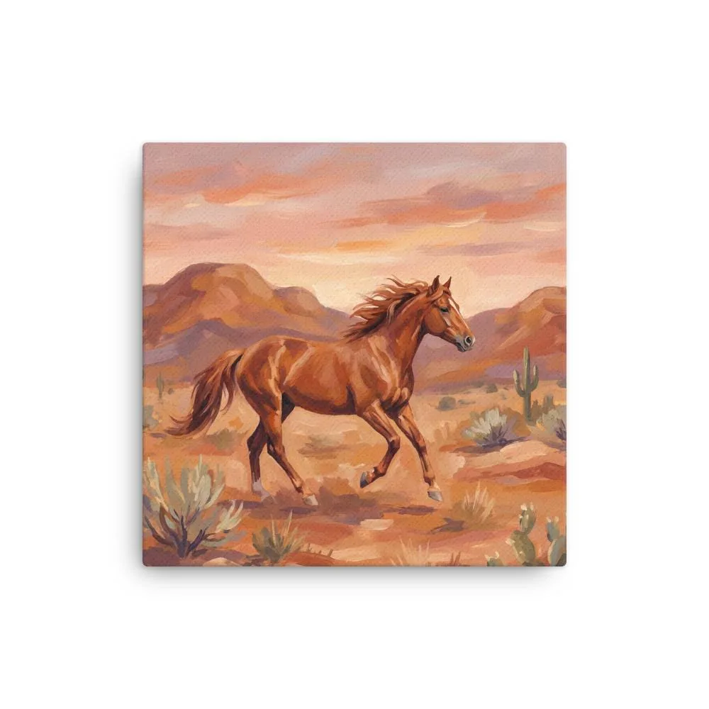 Wild Mustang Thin Canvas: Desert Horse Wall Art, photo 2