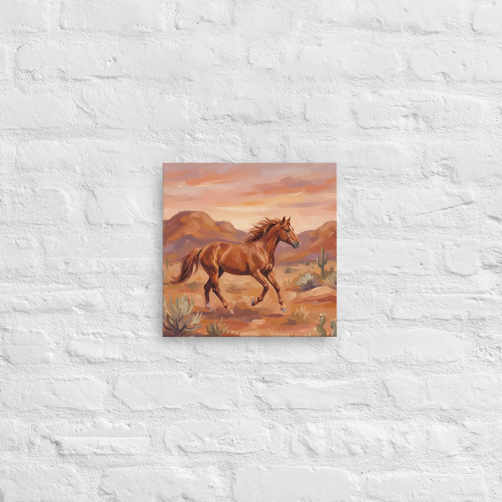 Wild Mustang Thin Canvas: Desert Horse Wall Art, photo 7