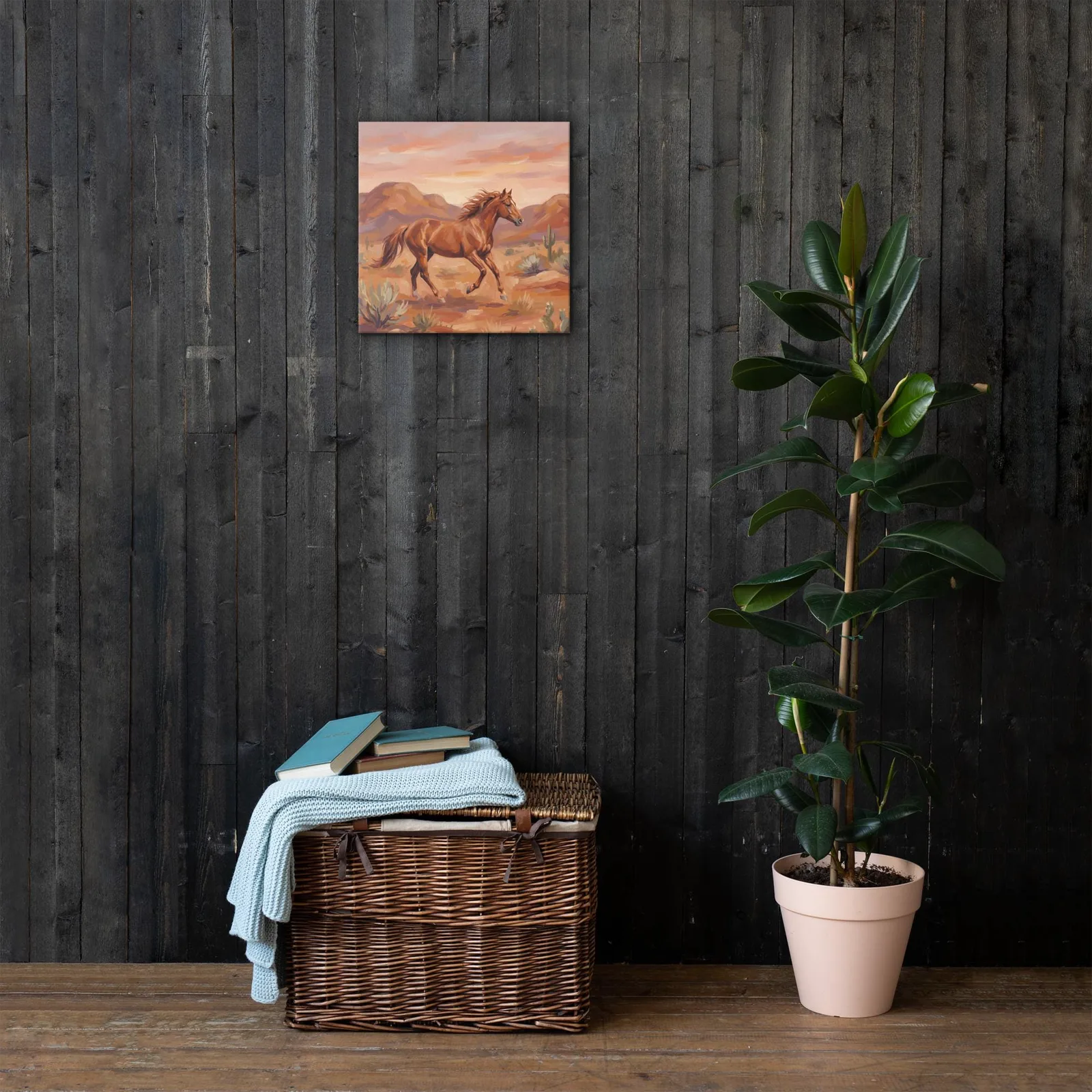 Wild Mustang Thin Canvas: Desert Horse Wall Art, photo 9