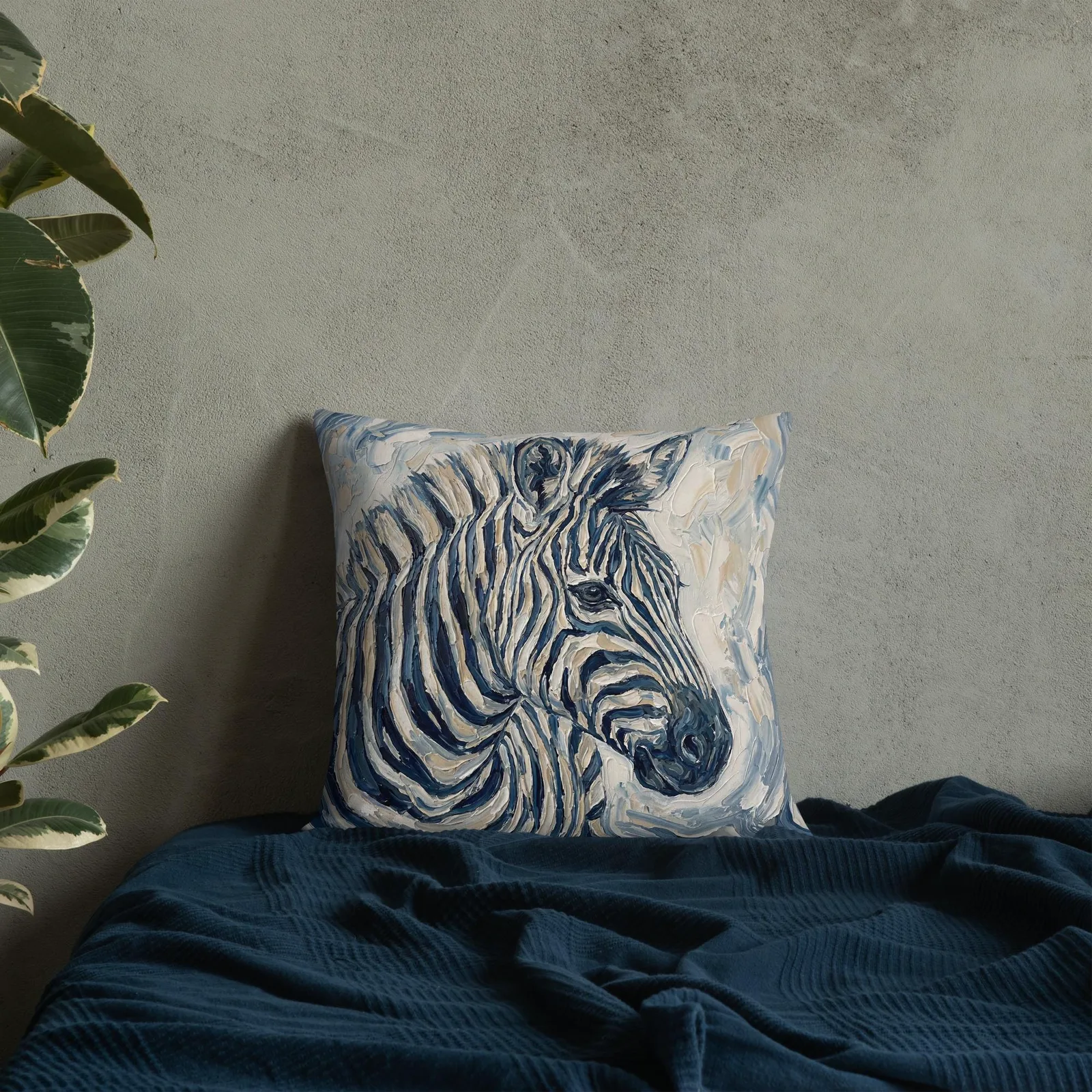 Zebra Throw pillow: Impasto wildlife Cushion, photo 8