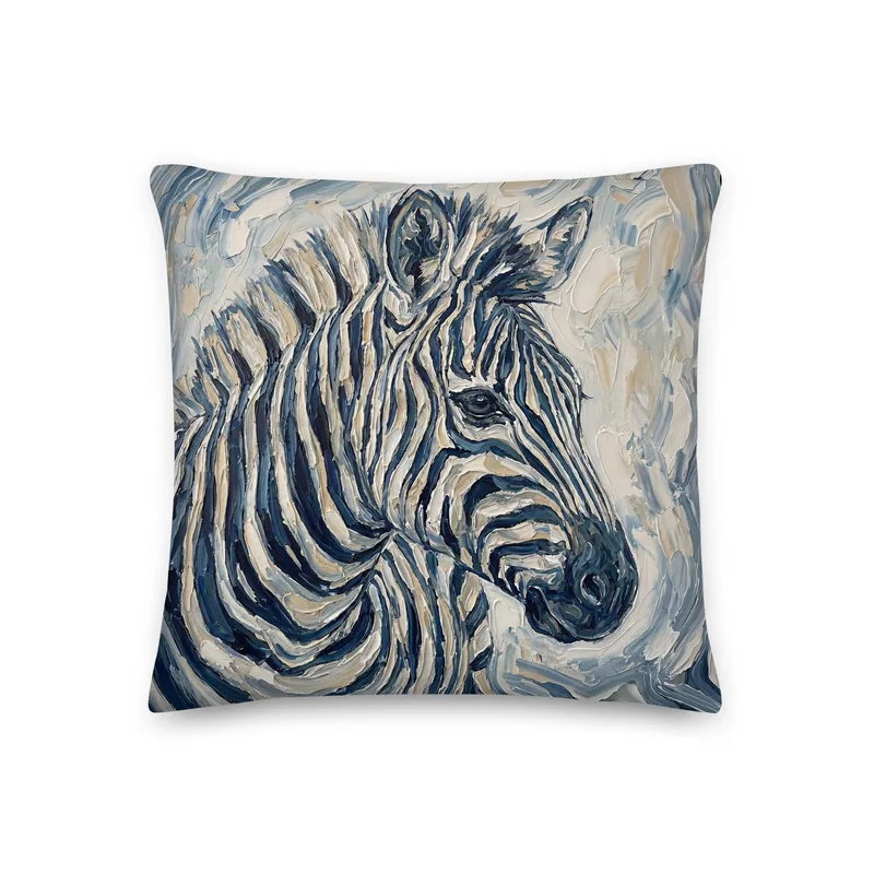 Zebra Throw pillow: Impasto wildlife Cushion