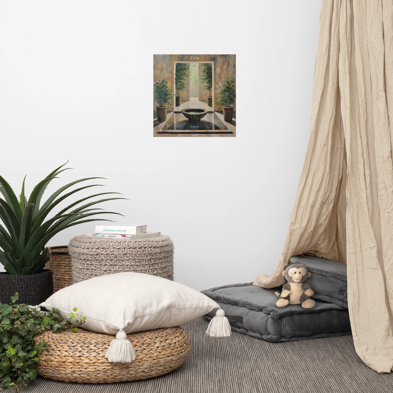 Zen Meditation Oasis Poster: Minimalist Japanese Garden Decor, photo 7