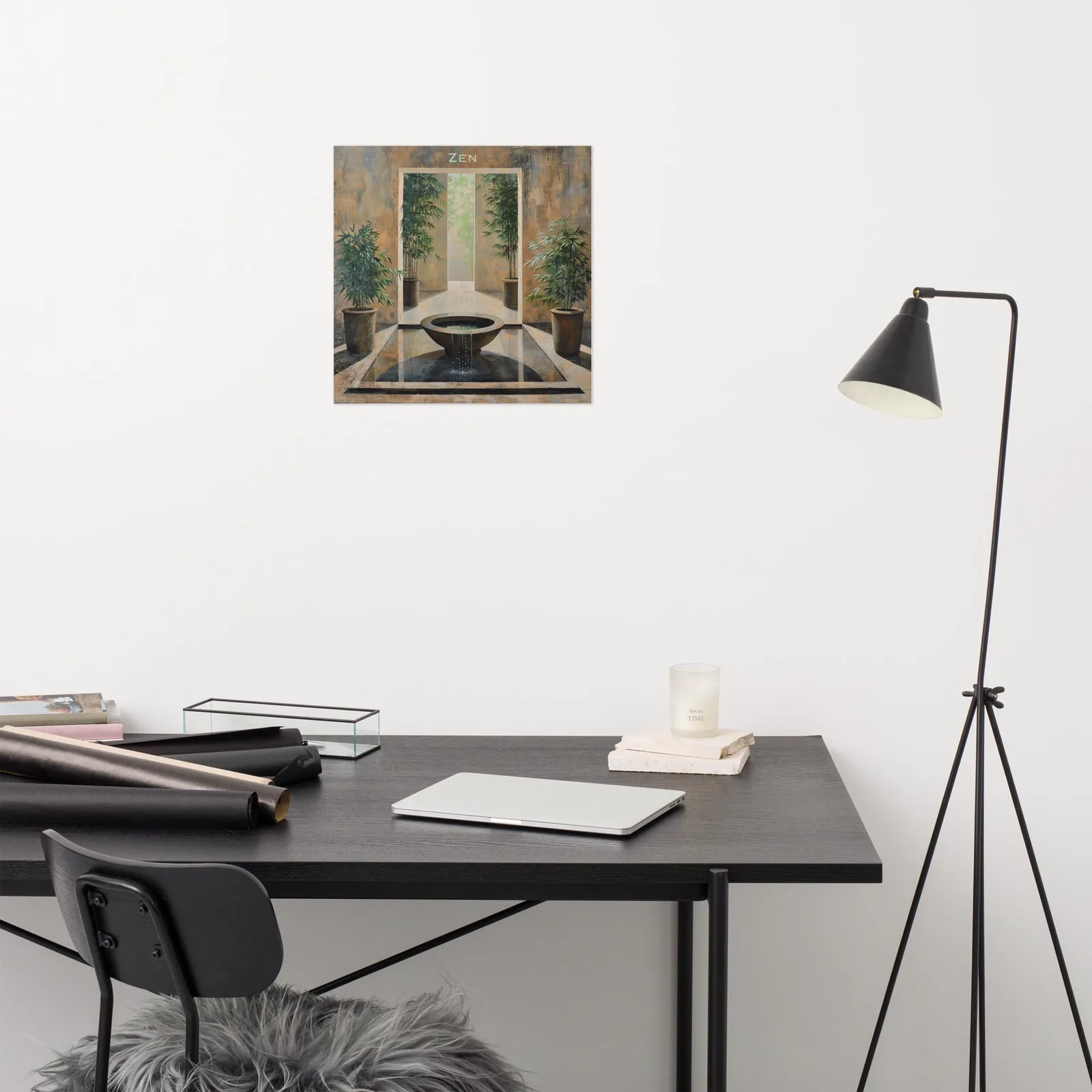 Zen Meditation Oasis Poster: Minimalist Japanese Garden Decor, photo 3