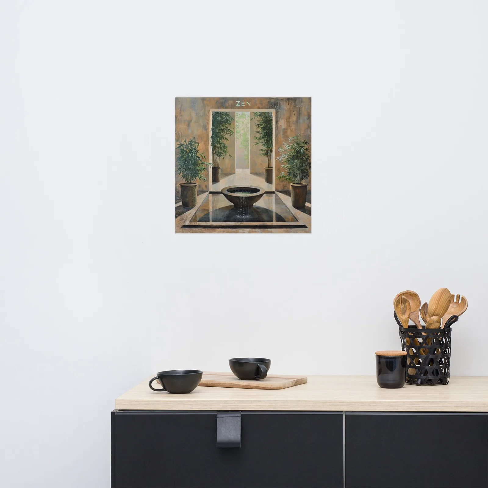 Zen Meditation Oasis Poster: Minimalist Japanese Garden Decor, photo 8