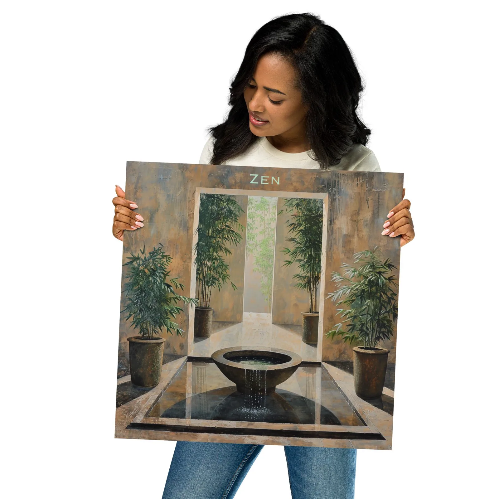 Zen Meditation Oasis Poster: Minimalist Japanese Garden Decor, photo 4